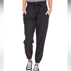 Mono B KK AP7035 charcoal gray/black high waist athletic joggers. Never worn